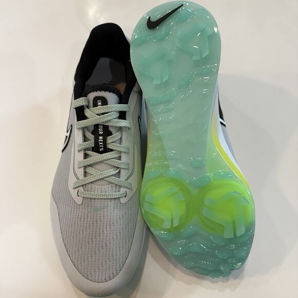 Men\'s 7.5 Nike Air Zoom Infinity Tour NEXT% Golf Shoes White Green DC5221-001 main image 5